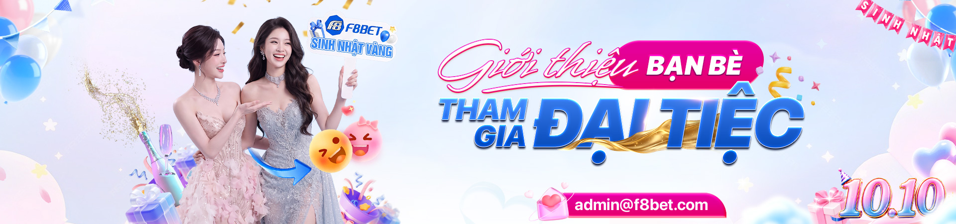 f8bet banner tham gia ngay đại tiệc sinh nhật