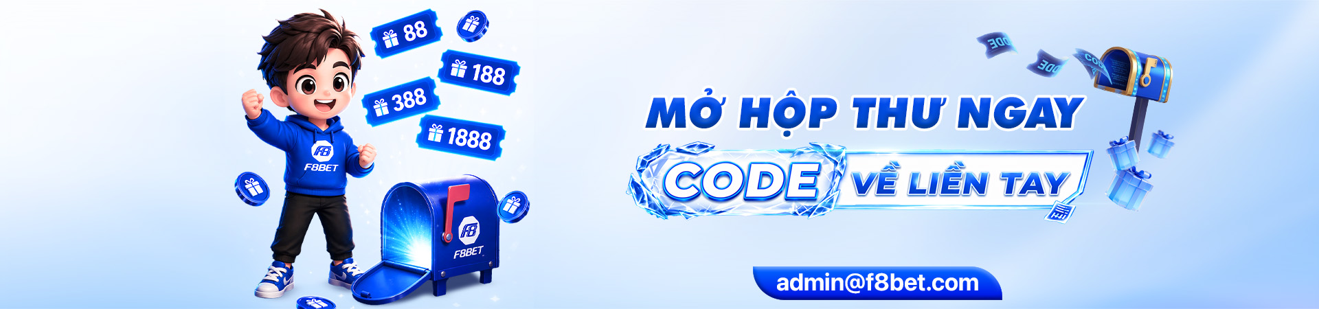 tri ân code ngập tràn tại hòm thư f8bet casino
